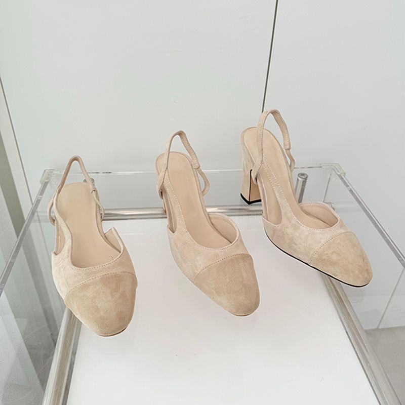 Designer trendy women closed toe chunky heel sandals high heels women slingback sandals dress shoes evening shoes 995 - 1 of 8
