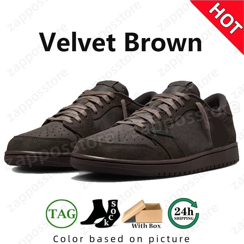 Designer for Men Women Low 1 1s Basketball Shoes Sneakers Black Phantom Tropical Pink Sail Medium Olive Outdoor Sports Trainers Sneaker Traviscotts Shoes EUR 36-45 - 5 of 8