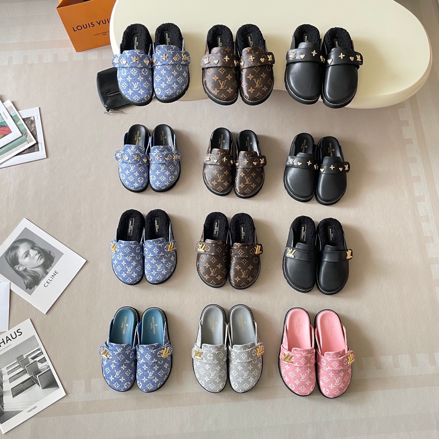 Louis Vuitton Cosy comfort Mule Clogs For Women Fleece Lined Warm Backless Platform Slides Non Slip Casual Autumn Winter Indoor Outdoor Slippers Multiple colors - 1 of 8