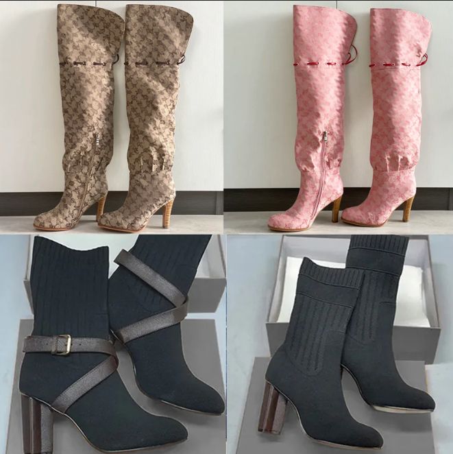 over the knee boots designer boots silhouette ankle boot heels shoes winter woman Fabric socks boots wedding party shoe big size eu43 684 50 - 1 of 8