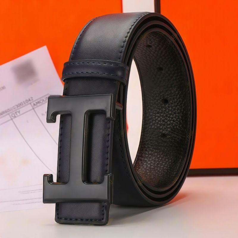 men belt designer women belt mens belt ceinture fashion belt womens belt 38mm genuine leather letter H buckle belt classic business leisure girdle with box - 2 of 9