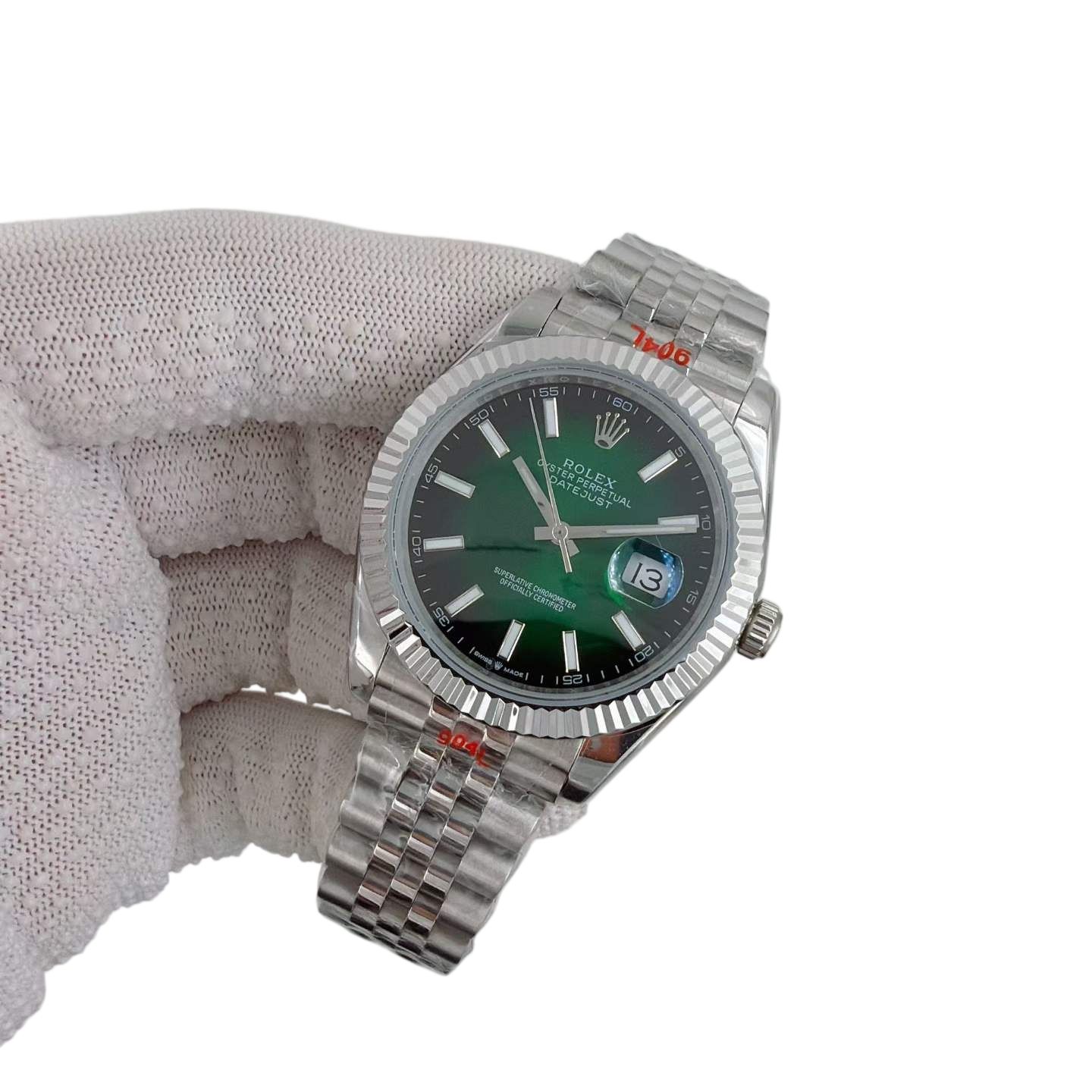 Rolex Datejust Ombre Green 126334 Tiffany 41mm Upgraded Jubilee Strap Automatic Stainless Steel Watch Bezel Men's Watch Sapphire Glass Case New Black Case - 1 of 8
