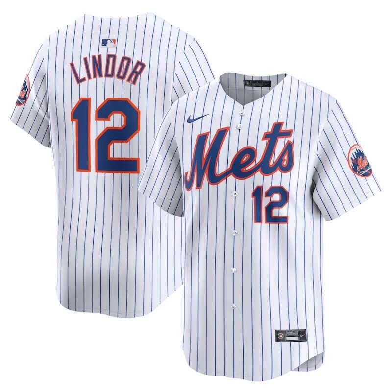Men's New York Mets White Home Limited Player Jersey Gray City Connect Limited Player Jersey Custom Available S-6XL - 2 of 8