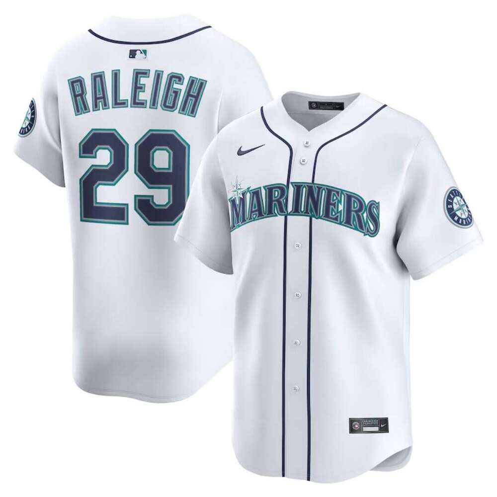 Men's Julio Rodriguez #44 Seattle Mariners White Home Limited Player Jersey - 2 of 8