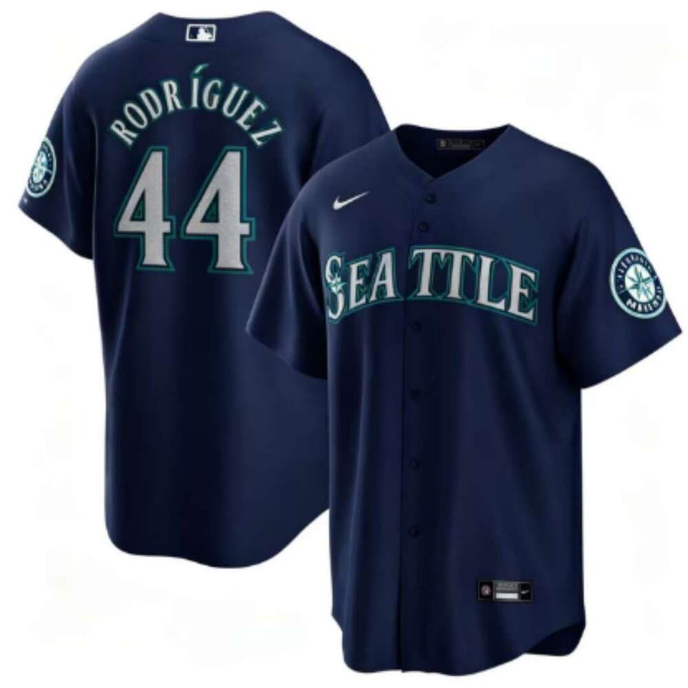 Men's Julio Rodriguez #44 Seattle Mariners White Home Limited Player Jersey - 8 of 8