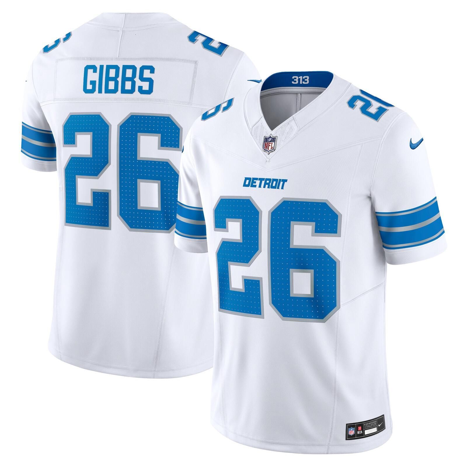 Men's Detroit Lions Aidan Hutchinson Black 2nd Alternate Game Jersey - 4 of 8