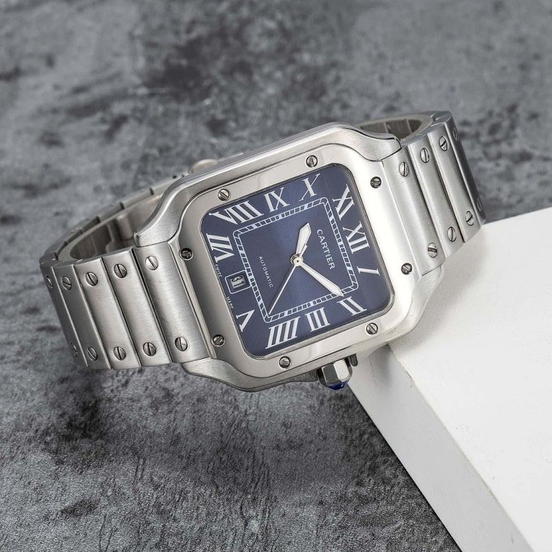Cartier Santos watch designer watch luxury mens watch waterproof stainless steel business casual watches with box - 1 of 7