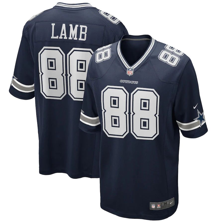 Men's Dallas Cowboys CeeDee Lamb Navy Alternate Game Team Jersey - 6 of 8