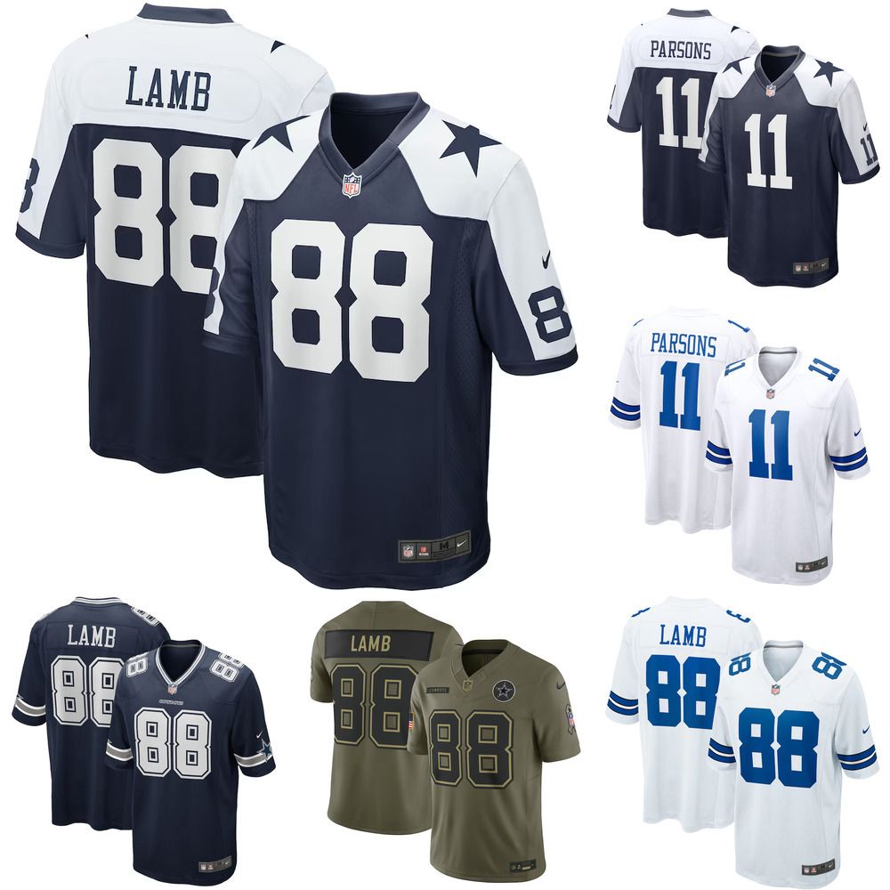 Men's Dallas Cowboys CeeDee Lamb Navy Alternate Game Team Jersey - 1 of 8
