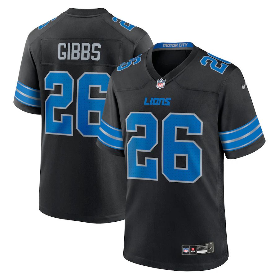 Men's Detroit Lions Aidan Hutchinson Black 2nd Alternate Game Jersey - 3 of 8