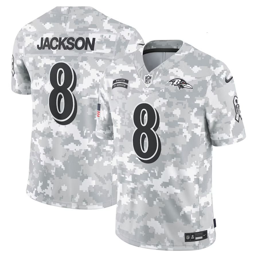Men's Baltimore Ravens Lamar Jackson Purple Team Game Jersey - 7 of 7