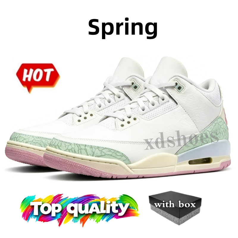 With box 3 Basketball Shoes 3s Black Cat Medium Olive SoleFly Brazil BIN 23 True Blue Worlds Best Dad Champagne Oysters Denim Pink Glow Mens Womens Trainers Sport - 8 of 8