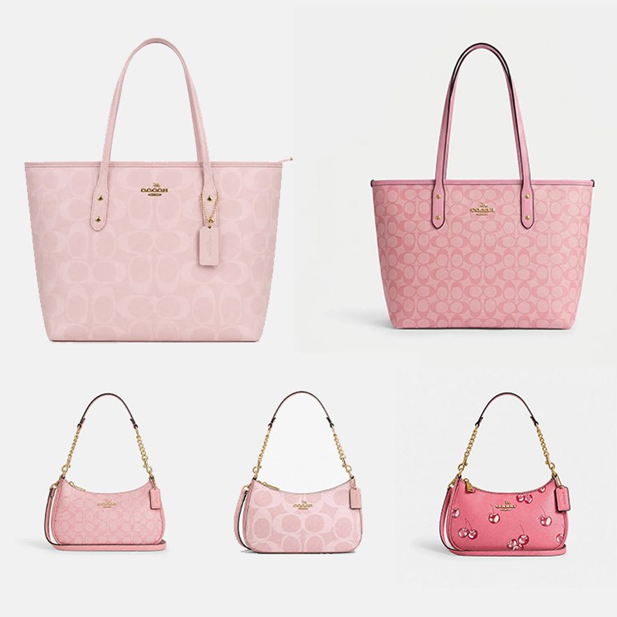 Pink Tote Bag Designer Bag Large Capacity Bag Women's Shopping Bag Canvas With Metal Hardware Classic Fall Winter Fashion BagClassic Fall/Winter Fashion Bag - 2 of 8