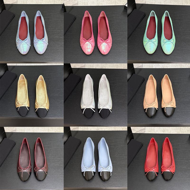 Top Quality Women Suede Ballet Flats Designer Velvet Loafers Bow Mesh Sandals Dinner Dress Shoes Girls Slip-On Wedding Party Boat Shoes 891 - 2 of 8