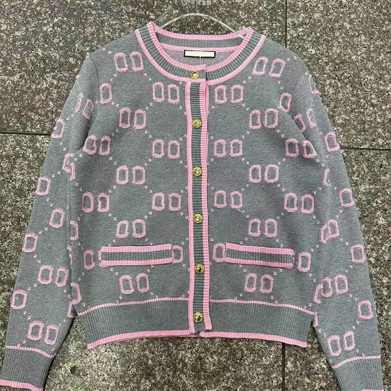 Womens Cardigan Sweaters Designer Wool Sweater Winter Warm Knits Shirts Long Sleeves Woman Classic Sweatshirt Tops Embroidery Shirt S-XL - 5 of 9
