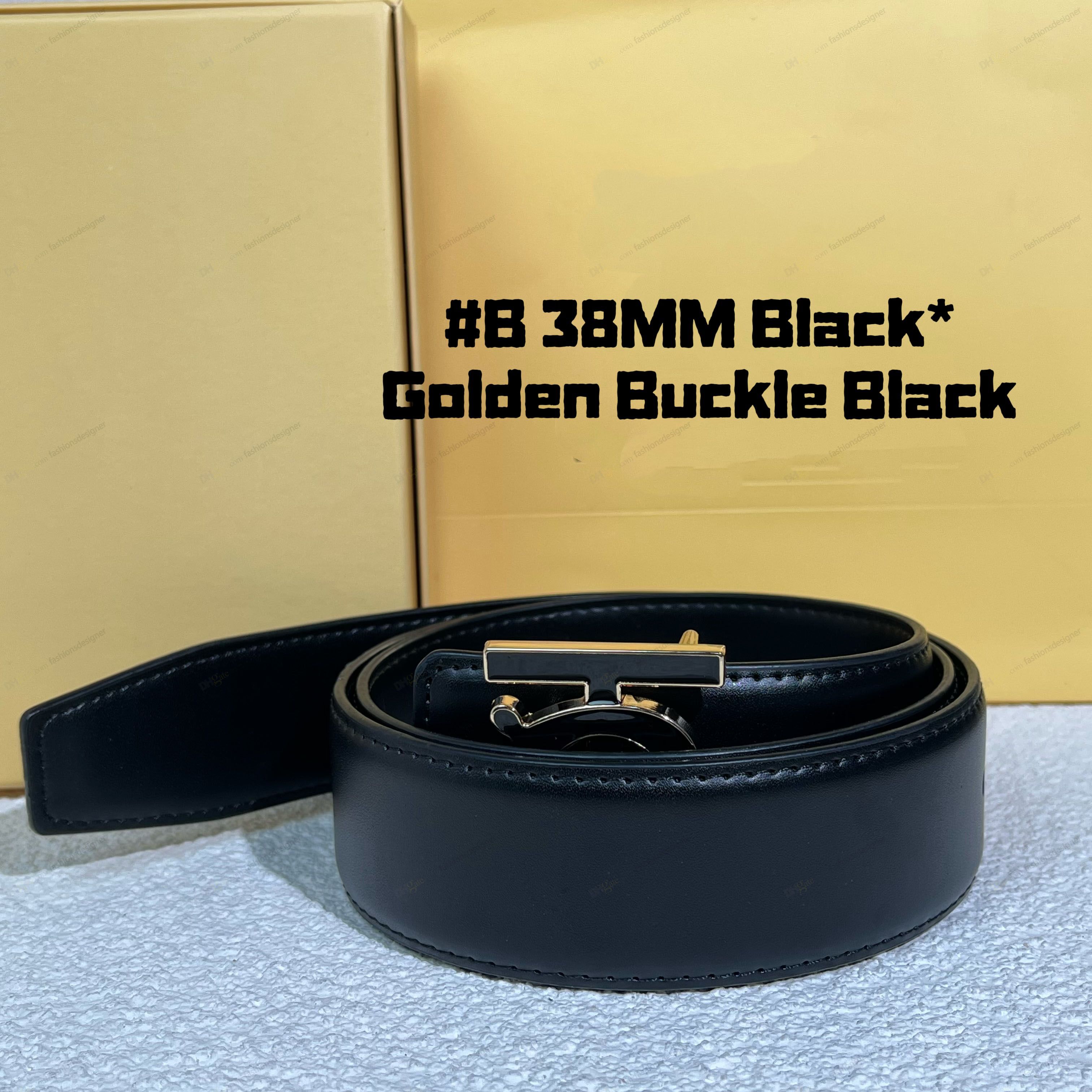 Designer belt belts for men designer belt men ceinture women genuine leather belt High Quality letter smooth buckle men belt golden buckle belts with box mens belt - 5 of 9