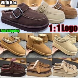 Designer Shoe Goldenstar Evelina Clog Slippers Women Men Tasman Slides Bailey Bow Tazz Boots Suede Furry Lined Buckle Strap Fall Driftwood Chestnut Sand Winter Shoe - jerseydock