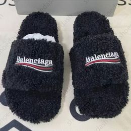 Furry Designer Sandals Fashion Tide Casual Shoes Women Man Sandals Slippers Rubber Flats Slides Bottoms Slippers Sandals Summer Beach Lightweight Shoes - jerseydock