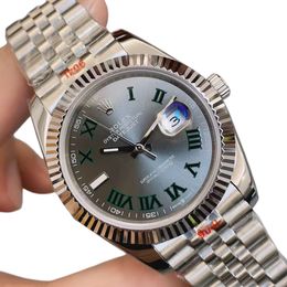 Rolex Datejust Wimbledon 41mm Upgraded Jubilee Strap Automatic Stainless Steel Watch Bezel Men's Watch Sapphire Glass Case New Black Case - jerseydock