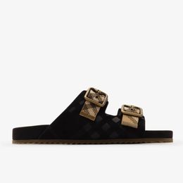 Designer New Clogs Sandals Women Mens Slippers Cork Flat Soft Suede Leather Outdoor Platform Fashion Slippers Leather Black Beach Casual Shoes Size 35-46 - jerseydock