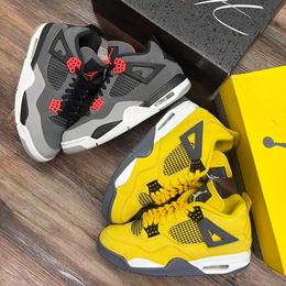 Designer 4s Basketball 4 Shoes For Men Women Black Cat Military Sail Thunder White Oreo Cool Grey Varsity Red Bred Sneakers Blue University Size 36-47 - jerseydock