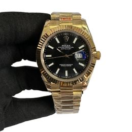 Rolex Gold Datejust Oyster 126334 41mm Upgraded Jubilee Strap Automatic Stainless Steel Watch Bezel Men's Watch Sapphire Glass Case New Black Case - jerseydock