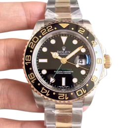 Rolex GMT Master 2 Root Beer 40mm Upgraded Jubilee Strap Automatic Stainless Steel Watch Bezel Men's Watch Sapphire Glass Case New Black Case - jerseydock