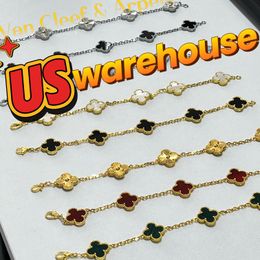 bracelet designer womens jewelry multicolor necklace women stainless steel four leaf clover jewelry handmade jewelry necklace flower - jerseydock