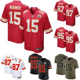 Men's Kansas City Chiefs Patrick Mahomes Red Game Jersey #15 Custom Available S-6XL - jerseydock