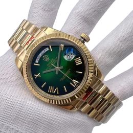 U1 Rolex Day Date 40MM Yellow Gold Case Automatic Stainless Steel Watch Bezel Men's Watch Sapphire Glass Case New - jerseydock