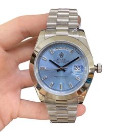 U1 Rolex Day Date 40MM Diamond Dial Automatic Stainless Steel Watch Bezel Men's Watch Sapphire Glass Case New - jerseydock