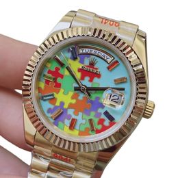 U1 Rolex Day Date 40MM emoji-puzzle Case Automatic Stainless Steel Watch Bezel Men's Watch Sapphire Glass Case New - jerseydock
