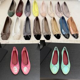 Top Quality Women Suede Ballet Flats Designer Velvet Loafers Bow Mesh Sandals Dinner Dress Shoes Girls Slip-On Wedding Party Boat Shoes 891 - jerseydock