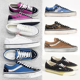 Luxury Pearlized Canvas Shoes New Sneakers For Men Women Pearl Trainers Vintage Sports Casual Shoes Lace Up Walking Shoe 1083 - jerseydock