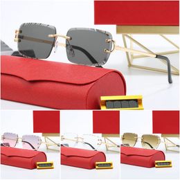 Designer Sunglasses Sports Mens Women Gold and Silver Frameless Metal Round Oval Optical Frame Black Grey Blue Transparent Lens Sun Eyewear Fashion Glasses - jerseydock