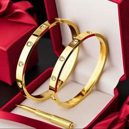 gold bangle bracelet for women love style stainless steel jewelry bracelet designer for women men bangles luxury designer jewelry charm braclet parties gifts - jerseydock