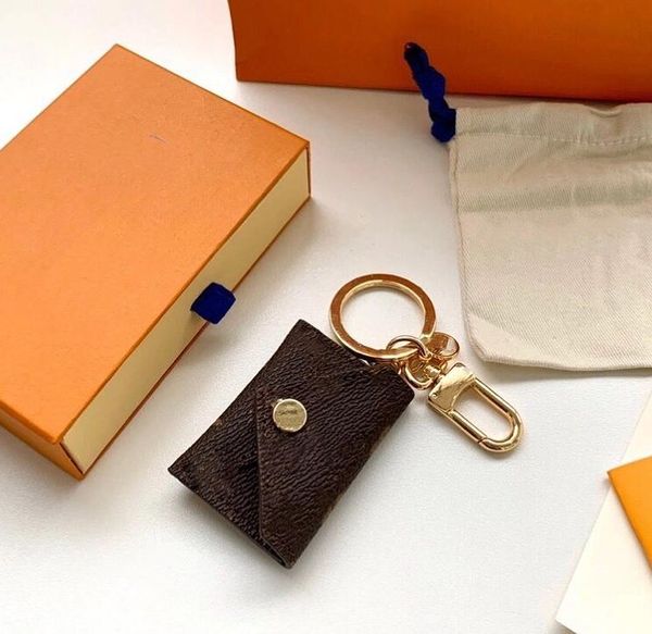 Designer Letter Wallet Keychain Keyring Fashion Purse Pendant Car Chain Charm Brown Flower Mini Bag Trinket Gifts Accessories no box - Fashion Accessories - jerseydock
