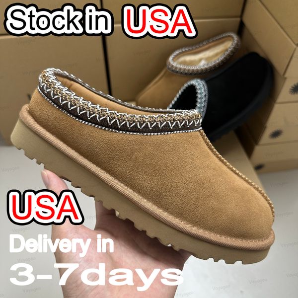 Tasman Slippers Designer Men Women Tazz Mustard Seed Chestnut Sand Fur Slides Sheepskin Classic Ultra Mini Platform Boot Winter Slip-on Shoes Suede Evelina Clog 35-47 - Shoes & Accessories - jerseydock