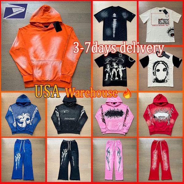 Designer t shirt men hoodie graphic tee for men womens hippie short sets Y2K vintage hoodies and pants streetwear washed classic men's clothing us size S-XL - Apparel - jerseydock