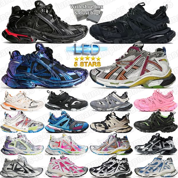 Top Quality Track Led Runners Designer Shoes Tracks 3 3.0 mens loafer womens Platform Sneakers Multicolor Luxury Paris Gomma Leather Extraordinary Trainers With box - Shoes & Accessories - jerseydock