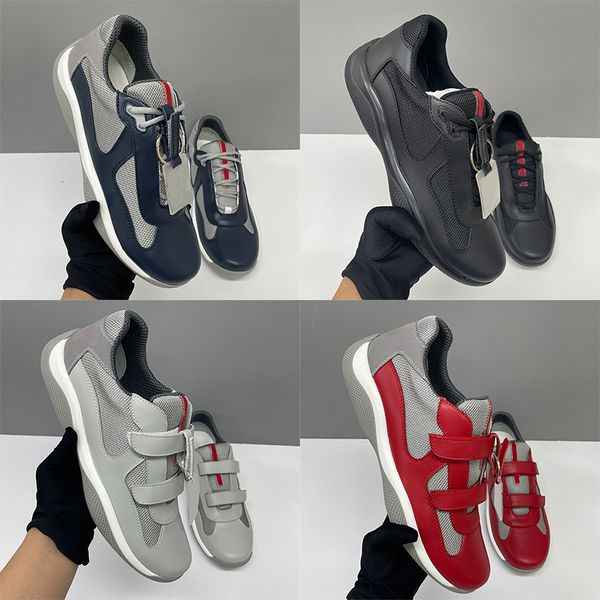 Top Quality EU36-49 Americas Cups Sneakers Designer Men Women Patent Leather Mesh Lace Up Sport Casual Trainers Breathable Comfort Casual Shoes 53 527 447 - Bags, Shoes & Accs - jerseydock