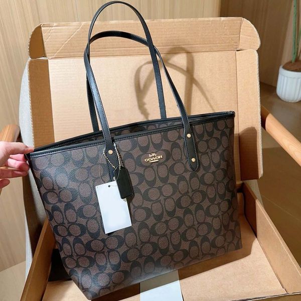 Tote Bag Designer Bag Women's Fashion Classic Shoulder Bag Luxury Handbags Flower Letter Large Capacity Leather Totes Commuting Shopping Bag Casual Tote 01 - Bags, Luggage & Accessories - jerseydock