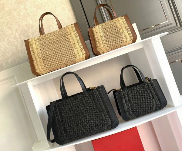 Designer Straw Tote Shoulder Bag for Woman casual Lady bags Commuter Versatile Fashion Relaxed Vintage Knitting Shopping Bags Underarm bag Wallet womens Purse PRPU - Bags, Luggage & Accessories - jerseydock