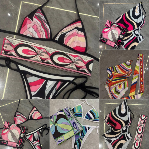 Women's Retro Geometric Abstract Print Swimwear Beach Vacation Bathing Suit Stretchy Quick-Dry Swimsuit - Apparel - jerseydock