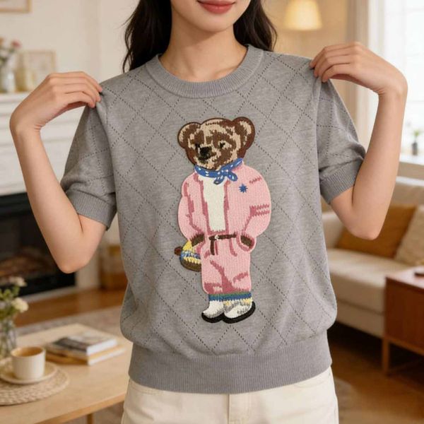 39 Styles Womens Designer Bear T Shirt Luxury Knit Tshirts Short Sleeve Summer Clothes Women Casual Fashion Tops Tee Shirts S-XL - Apparel - jerseydock
