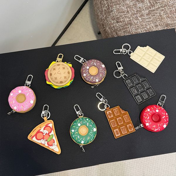 Keychain Designer Burger Donut Lanyard Characters Keychain Fashion Chocolate Floral Pattern Handmade Leather Hanging Rope Men Keychain Women Headphone Keychain - Fashion Accessories - jerseydock