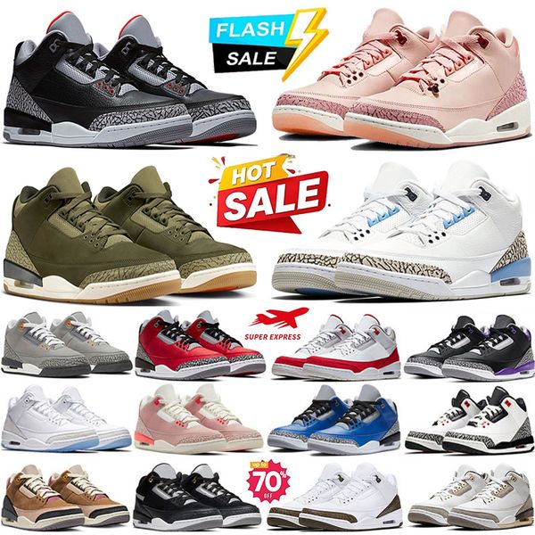 Designer 3 Basketball Shoes 3S Black Cat Cement Racer Blue Red Court Pink Purple Cool Grey Laser Orange Green Men Women Sneakers Outdoor Sports Size 36-47 - Bags, Shoes & Accs - jerseydock