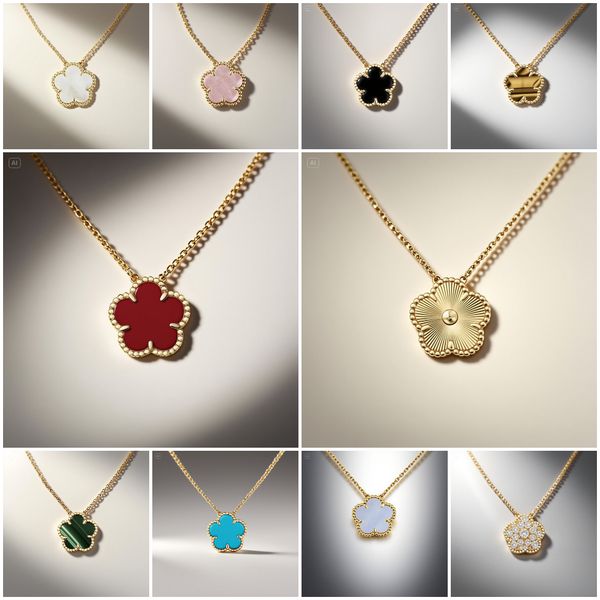 high quality clover necklace designer jewelry women gold necklace 15mm one motif flower necklace mother of pearl pendant pearls necklace gold designer necklace - Jewelry - jerseydock