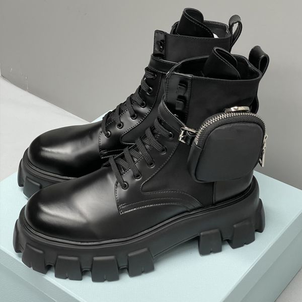 Designer Ankle Boots Women Rois Boots Platform Booties Leather And Suede Combat Knight Sneakers Trainers NO43 - Shoes & Accessories - jerseydock