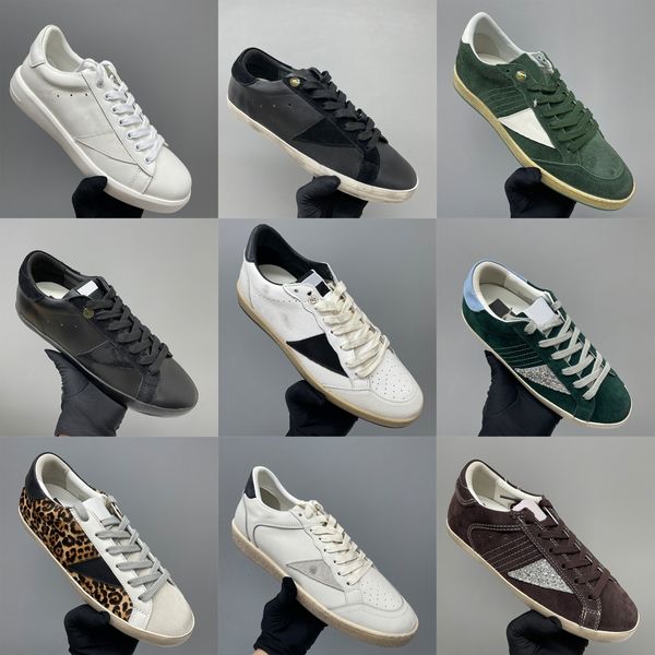 Men Women Designer Dirty Super Star Leather Sneakers Leopard Print Suede Leather Inner Height Increase Low Top Casual Training Sport Shoes Trainers Top Quality 1026 - Fashion Collection - jerseydock
